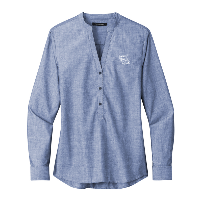 Port Authority® Ladies Long Sleeve Chambray Easy Care Shirt