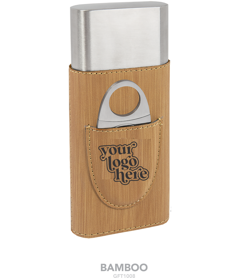 Leatherette Cigar Case with Cutter