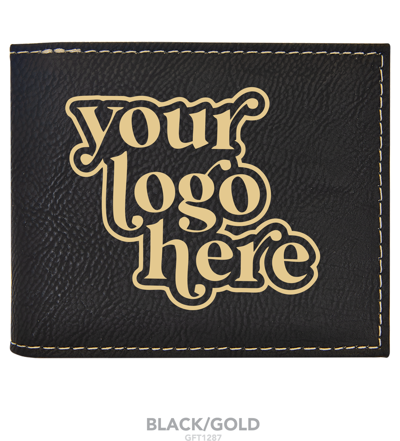 Leatherette Bifold Wallet with Flip ID
