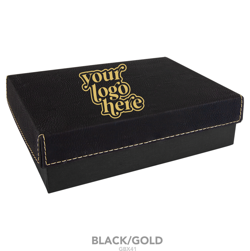 Gift Box with Leatherette Lid 7 3 8" x 5 3/4"