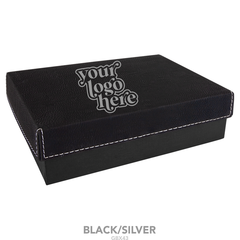 Gift Box with Leatherette Lid 7 3 8" x 5 3/4"