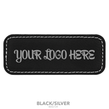 Leatherette Round Corner Name Badge 3 1/4" x 1 1/4" with Magnet