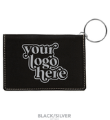 Leatherette ID Holder Keychain