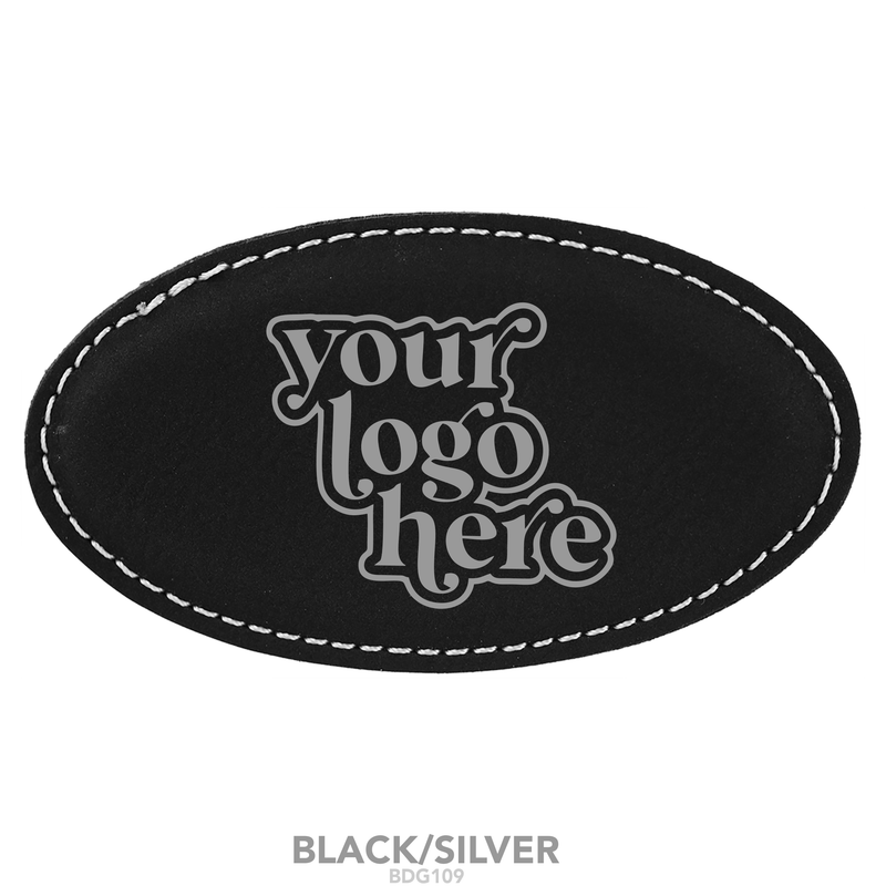Leatherette Oval Name Badge with Magnet