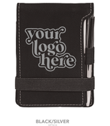 Laserable Leatherette 3 1/4" x 4 3/4" Mini Notepad