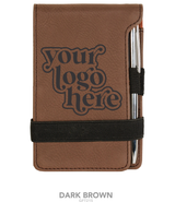 Laserable Leatherette 3 1/4" x 4 3/4" Mini Notepad