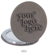 Leatherette Compact Mirror