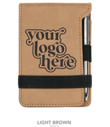 Laserable Leatherette 3 1/4" x 4 3/4" Mini Notepad