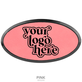 Leatherette Oval Name Badge with Plastic Frame