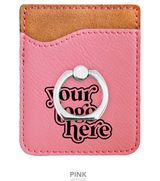 Leatherette Phone Wallet with Ring