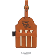 Leatherette Golf Bag Tag with 3 Tees