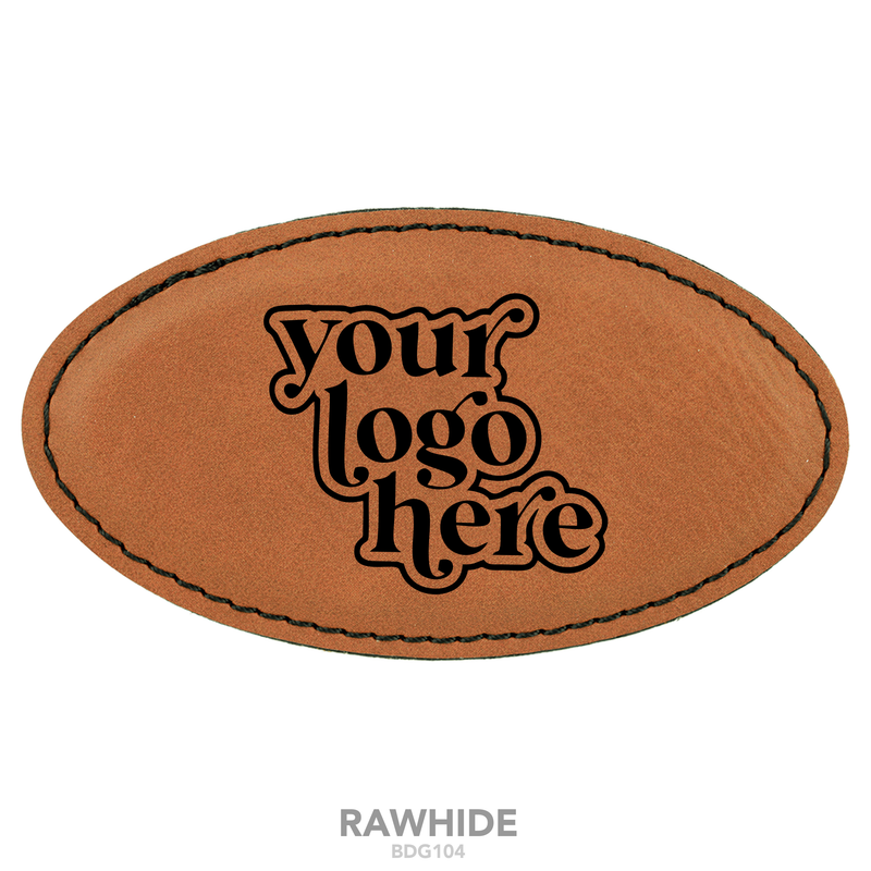 Leatherette Oval Name Badge with Magnet